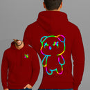 Moletom Canguru Estampado Urso XX Colors Flanelado Algodão 75% e 25% Poliéster Nexstar