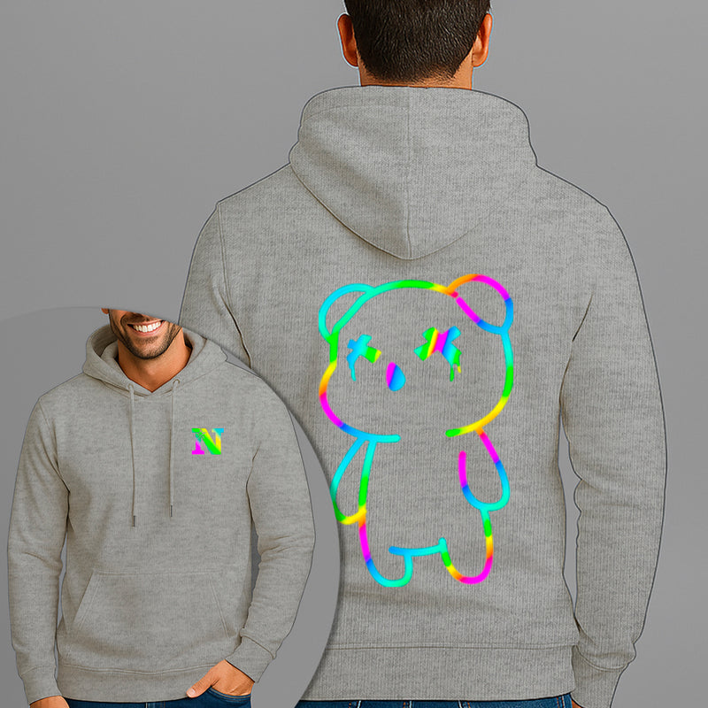 Moletom Canguru Estampado Urso XX Colors Flanelado Algodão 75% e 25% Poliéster Nexstar