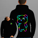 Moletom Canguru Estampado Urso XX Colors Flanelado Algodão 75% e 25% Poliéster Nexstar