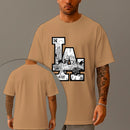 Camiseta Oversized Estampada LA Los Angeles Algodão Premium Fio 30.1 Penteado Nexstar