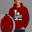 Moletom Canguru Estampado LA Los Angeles Flanelado Algodão 75% e 25% Poliéster Nexstar