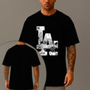 Camiseta Oversized Estampada LA Los Angeles Algodão Premium Fio 30.1 Penteado Nexstar