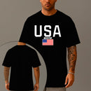 Camiseta Oversized Estampada USA Bandeira Algodão Premium Fio 30.1 Penteado Nexstar