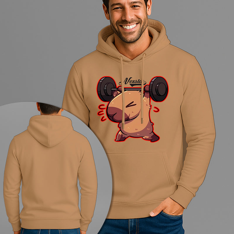 Moletom Canguru Estampado Capivara Shape Flanelado Algodão 75% e 25% Poliéster Nexstar