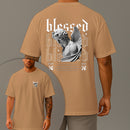 Camiseta Oversized Estampada Arcanjo Blessed Algodão Premium Fio 30.1 Penteado Nexstar