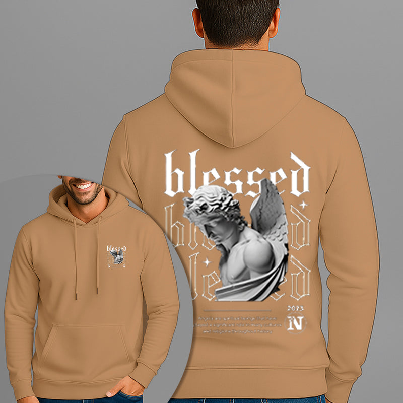 Moletom Canguru Estampado Arcanjo Blessed Flanelado Algodão 75% e 25% Poliéster Nexstar