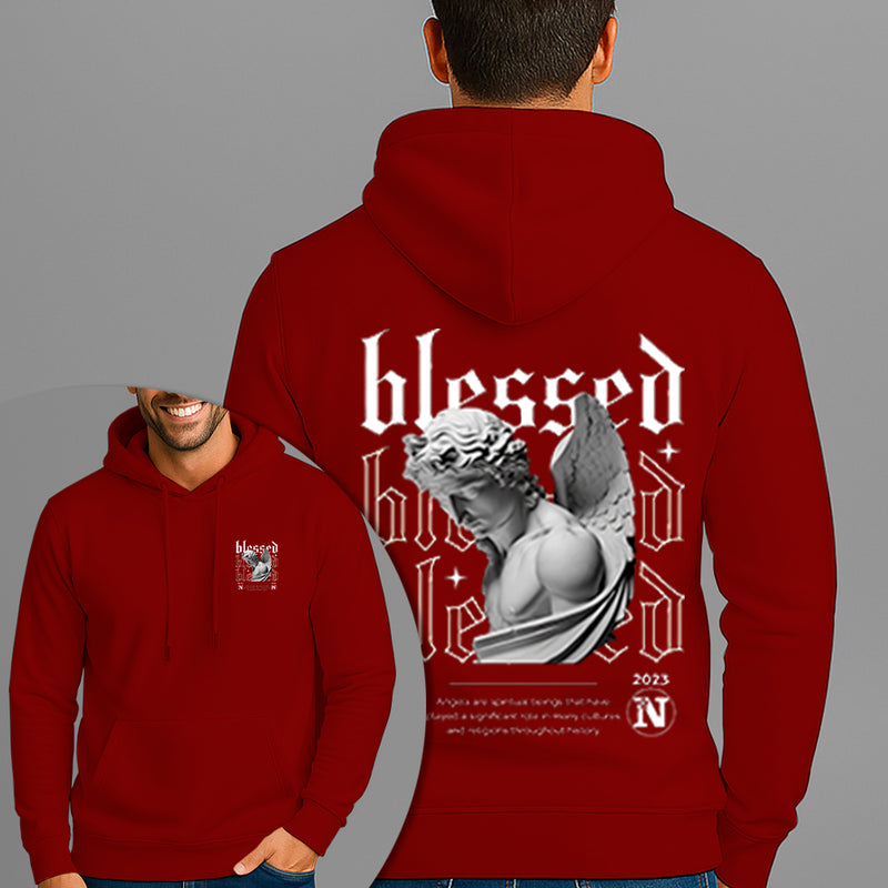 Moletom Canguru Estampado Arcanjo Blessed Flanelado Algodão 75% e 25% Poliéster Nexstar