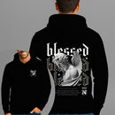 Moletom Canguru Estampado Arcanjo Blessed Flanelado Algodão 75% e 25% Poliéster Nexstar