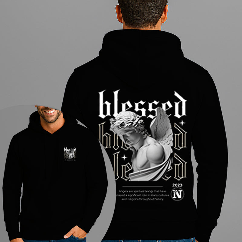 Moletom Canguru Estampado Arcanjo Blessed Flanelado Algodão 75% e 25% Poliéster Nexstar