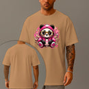 Camiseta Oversized Estampada Panda Bolado Algodão Premium Fio 30.1 Penteado Nexstar