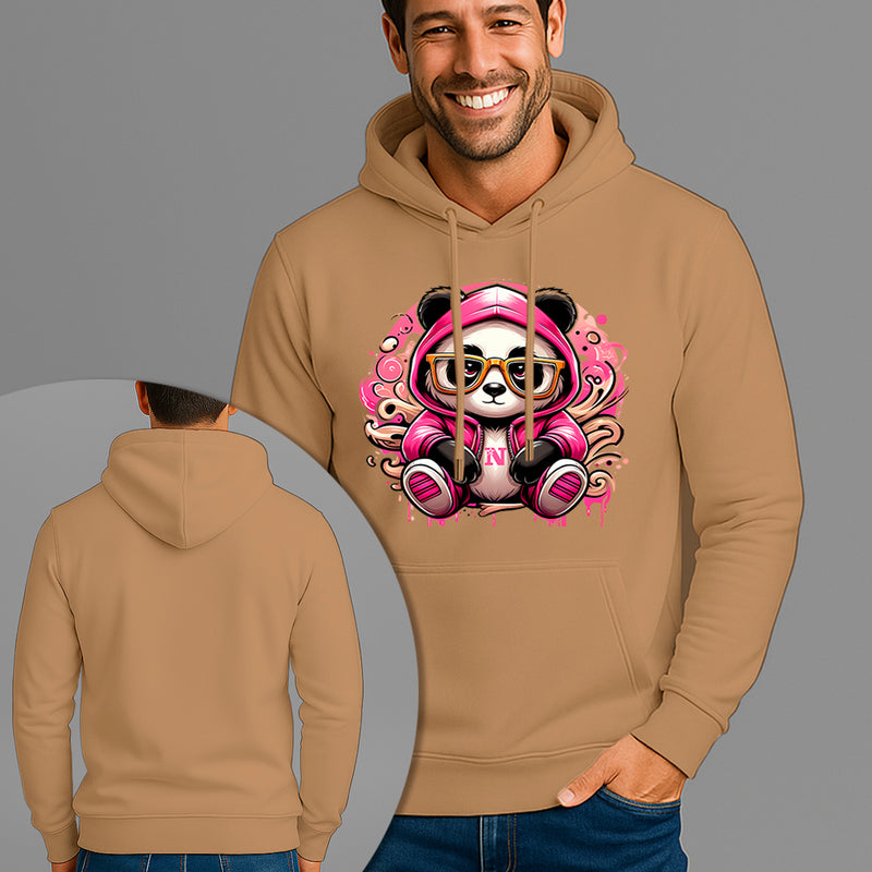 Moletom Canguru Estampado Panda Bolado Flanelado Algodão 75% e 25% Poliéster Nexstar