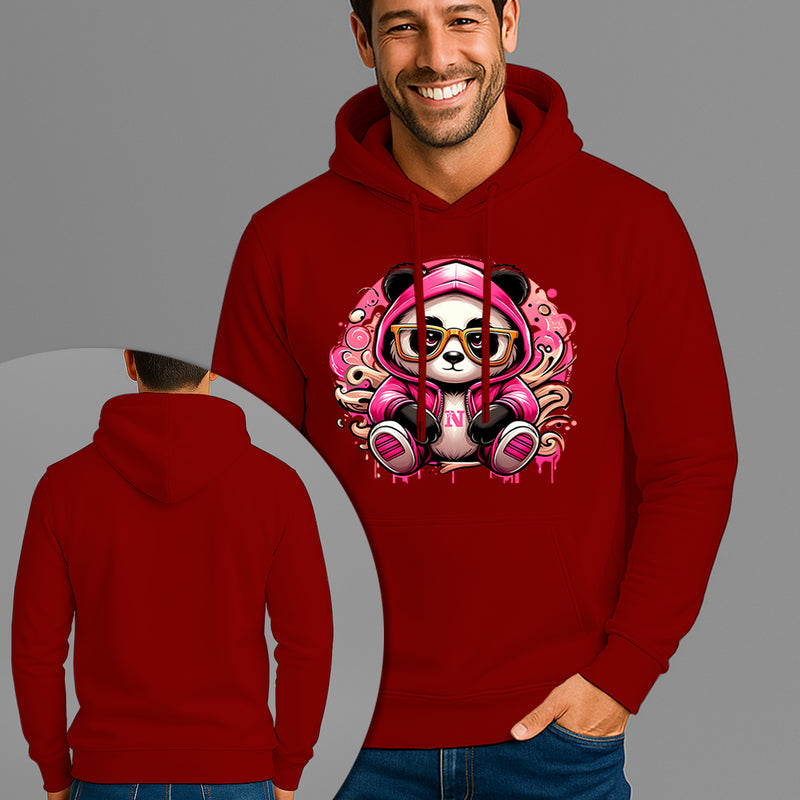 Moletom Canguru Estampado Panda Bolado Flanelado Algodão 75% e 25% Poliéster Nexstar