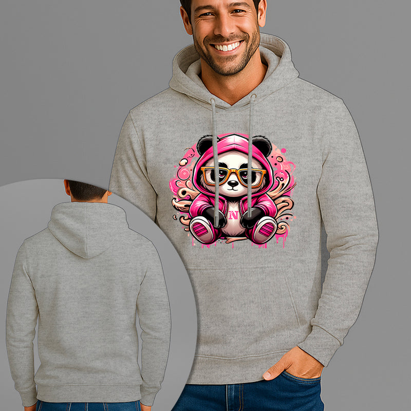 Moletom Canguru Estampado Panda Bolado Flanelado Algodão 75% e 25% Poliéster Nexstar