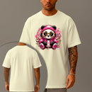 Camiseta Oversized Estampada Panda Bolado Algodão Premium Fio 30.1 Penteado Nexstar