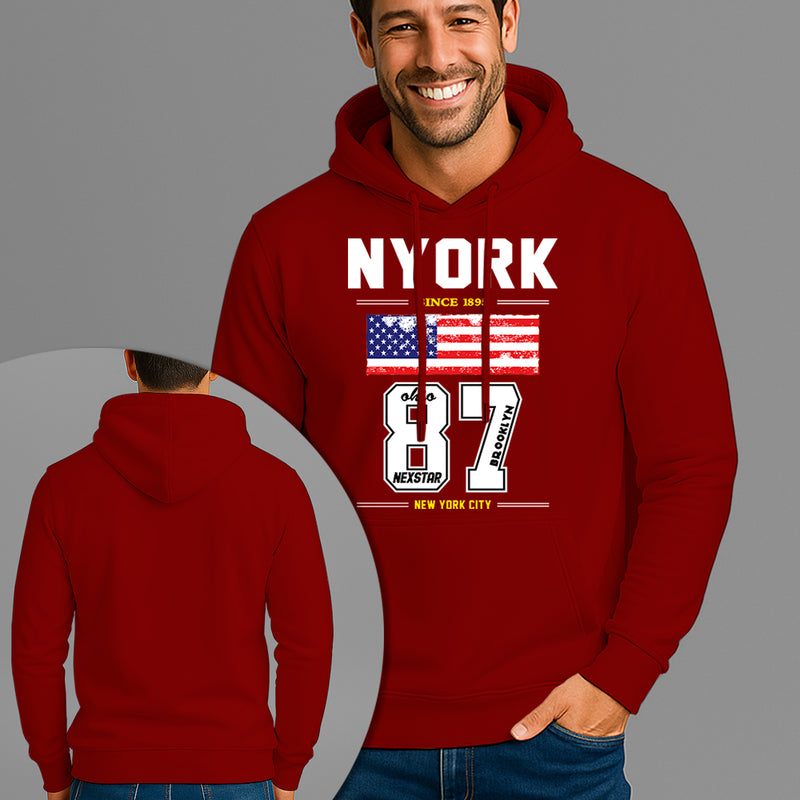 Moletom Canguru Estampado Nyork Ohio 87 Flanelado Algodão 75% e 25% Poliéster Nexstar
