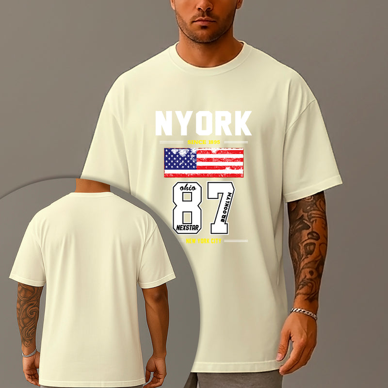 Camiseta Oversized Estampada Nyork Ohio 87 Algodão Premium Fio 30.1 Penteado Nexstar