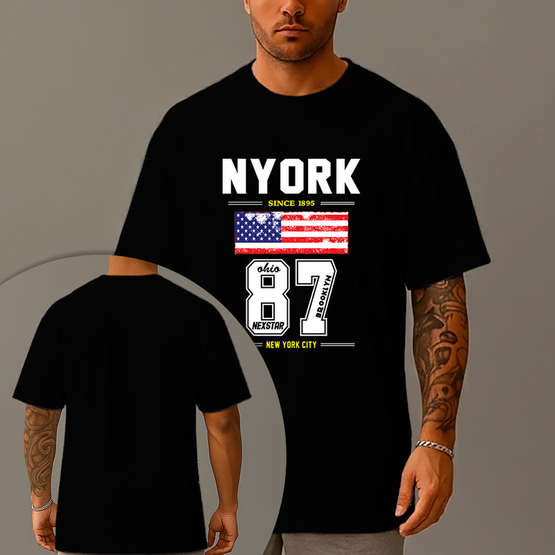 Camiseta Oversized Estampada Nyork Ohio 87 Algodão Premium Fio 30.1 Penteado Nexstar