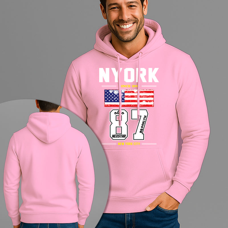 Moletom Canguru Estampado Nyork Ohio 87 Flanelado Algodão 75% e 25% Poliéster Nexstar