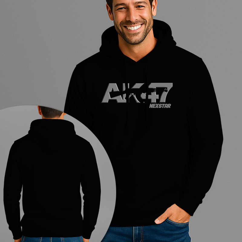 Moletom Canguru Estampado AK47 Gun Flanelado Algodão 75% e 25% Poliéster Nexstar