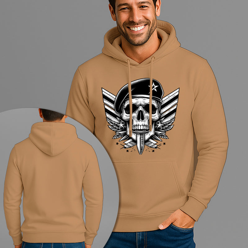 Moletom Canguru Estampado Capitão Caveira Flanelado Algodão 75% e 25% Poliéster Nexstar