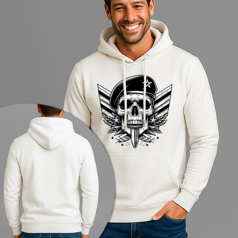Moletom Canguru Estampado Capitão Caveira Flanelado Algodão 75% e 25% Poliéster Nexstar