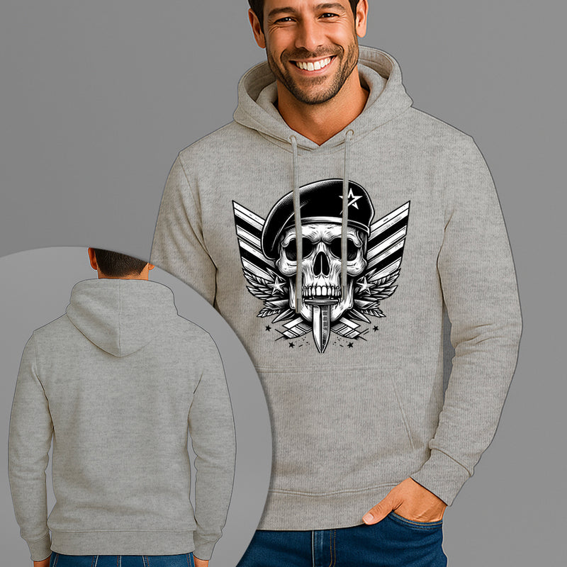 Moletom Canguru Estampado Capitão Caveira Flanelado Algodão 75% e 25% Poliéster Nexstar