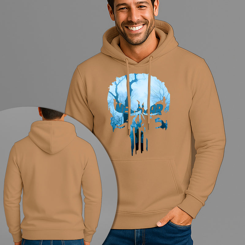 Moletom Canguru Estampado Cemetery Skull Flanelado Algodão 75% e 25% Poliéster Nexstar