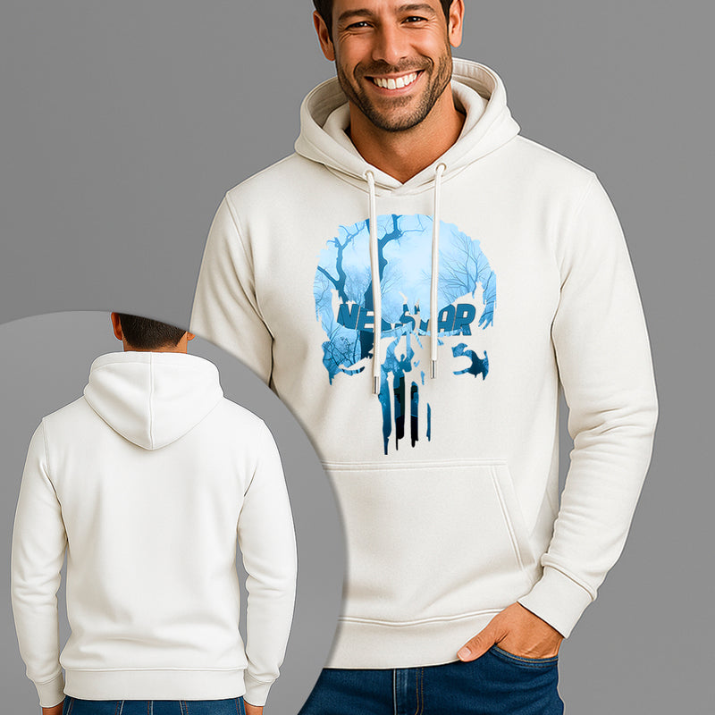 Moletom Canguru Estampado Cemetery Skull Flanelado Algodão 75% e 25% Poliéster Nexstar