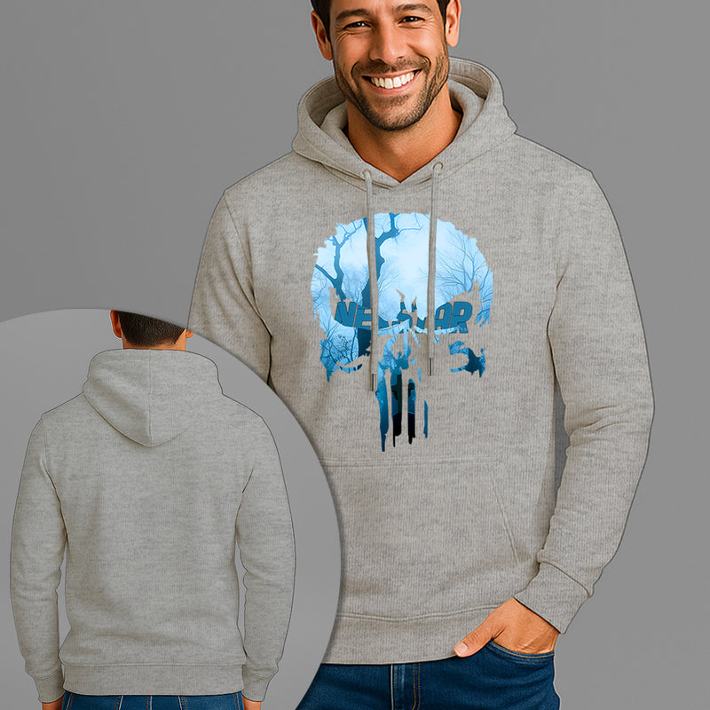 Moletom Canguru Estampado Cemetery Skull Flanelado Algodão 75% e 25% Poliéster Nexstar