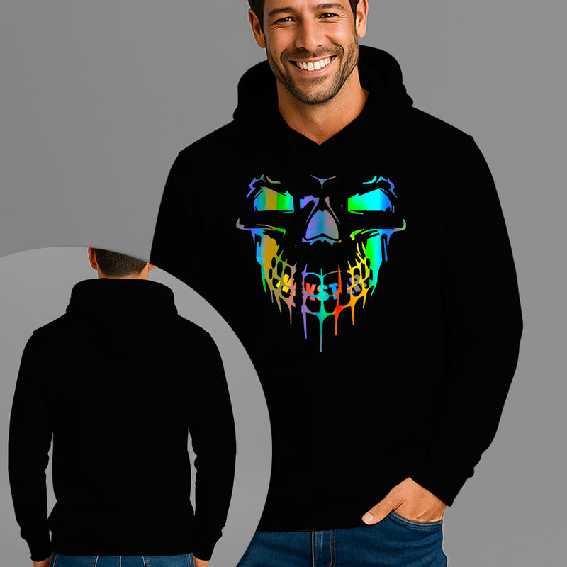 Moletom Canguru Estampado Palhaço Holográfico Flanelado Algodão 75% e 25% Poliéster Nexstar