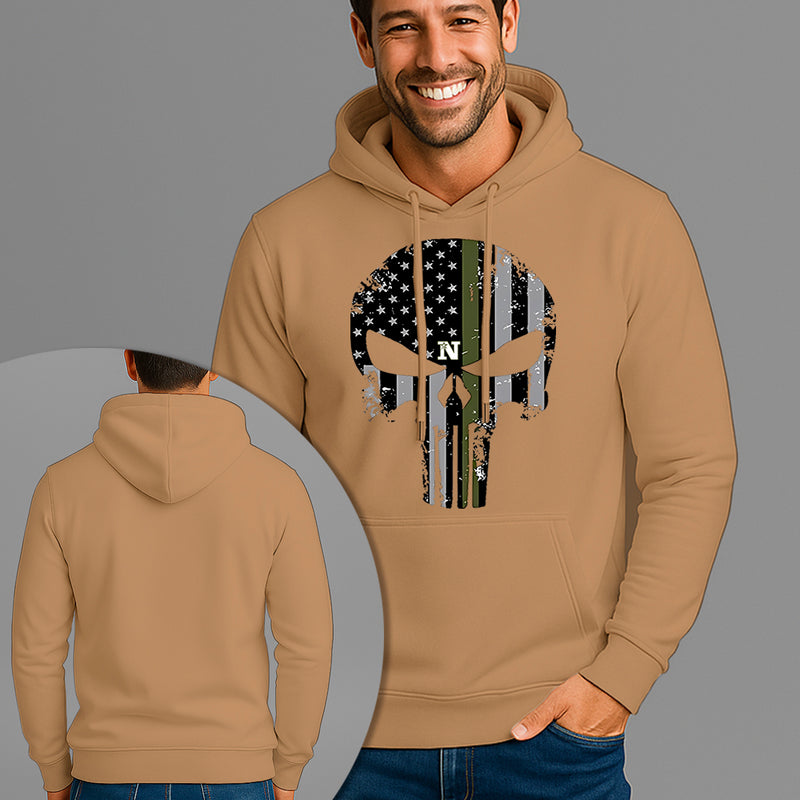 Moletom Canguru Estampado Caveira Militar Flanelado Algodão 75% e 25% Poliéster Nexstar