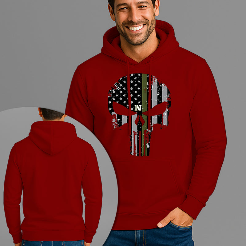 Moletom Canguru Estampado Caveira Militar Flanelado Algodão 75% e 25% Poliéster Nexstar