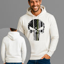 Moletom Canguru Estampado Caveira Militar Flanelado Algodão 75% e 25% Poliéster Nexstar