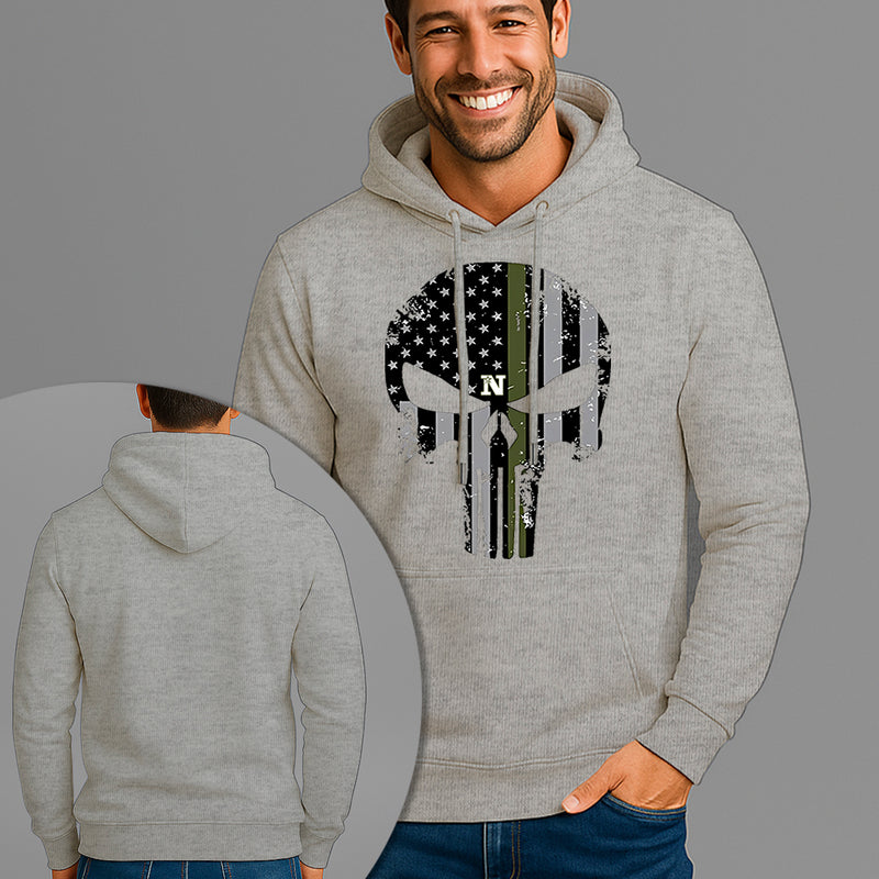 Moletom Canguru Estampado Caveira Militar Flanelado Algodão 75% e 25% Poliéster Nexstar