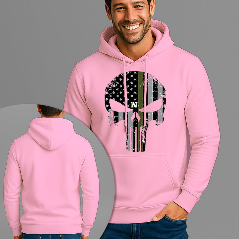 Moletom Canguru Estampado Caveira Militar Flanelado Algodão 75% e 25% Poliéster Nexstar