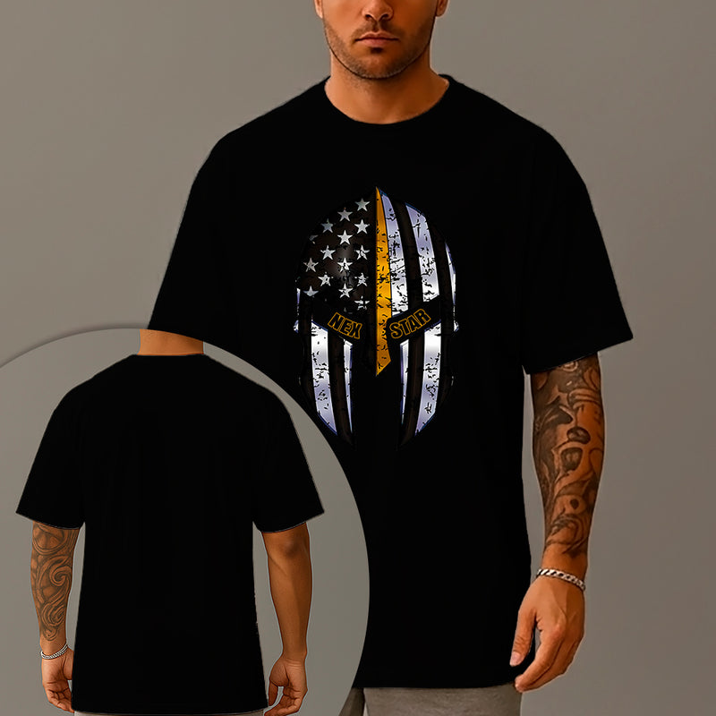 Camiseta Oversized Estampada Spartan Cap Algodão Premium Fio 30.1 Penteado Nexstar