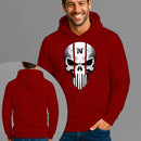 Moletom Canguru Estampado Caveira Blindada Flanelado Algodão 75% e 25% Poliéster Nexstar