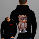 Moletom Canguru Estampado Urso Estiloso Flanelado Algodão 75% e 25% Poliéster Nexstar