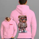 Moletom Canguru Estampado Urso Estiloso Flanelado Algodão 75% e 25% Poliéster Nexstar