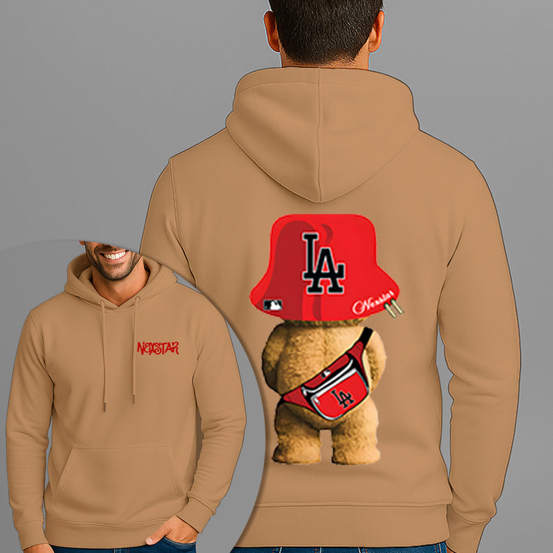 Moletom Canguru Estampado Ursinho LA Flanelado Algodão 75% e 25% Poliéster Nexstar