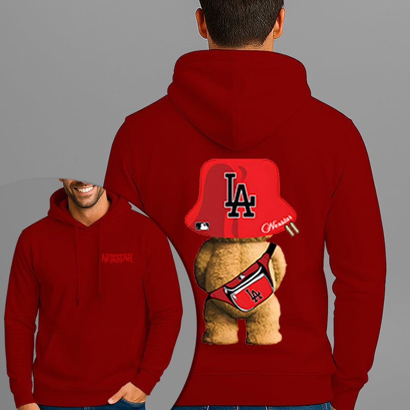 Moletom Canguru Estampado Ursinho LA Flanelado Algodão 75% e 25% Poliéster Nexstar