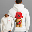 Moletom Canguru Estampado Ursinho LA Flanelado Algodão 75% e 25% Poliéster Nexstar