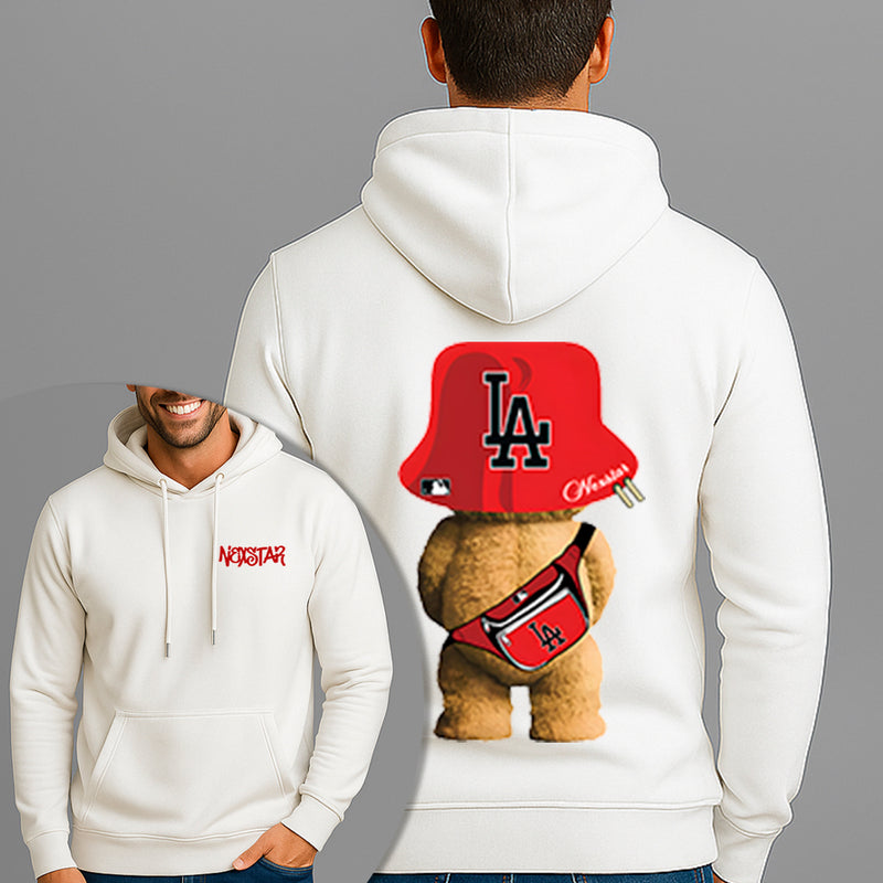 Moletom Canguru Estampado Ursinho LA Flanelado Algodão 75% e 25% Poliéster Nexstar