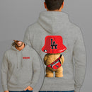 Moletom Canguru Estampado Ursinho LA Flanelado Algodão 75% e 25% Poliéster Nexstar