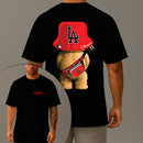 Camiseta Oversized Estampada Ursinho LA Algodão Premium Fio 30.1 Penteado Nexstar