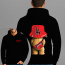 Moletom Canguru Estampado Ursinho LA Flanelado Algodão 75% e 25% Poliéster Nexstar