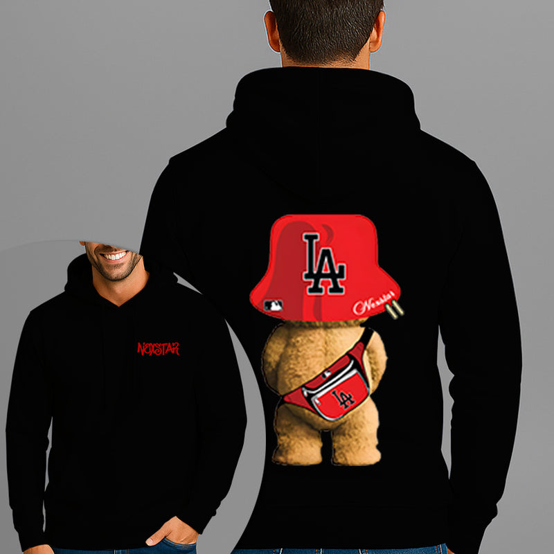 Moletom Canguru Estampado Ursinho LA Flanelado Algodão 75% e 25% Poliéster Nexstar