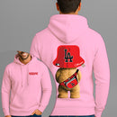 Moletom Canguru Estampado Ursinho LA Flanelado Algodão 75% e 25% Poliéster Nexstar