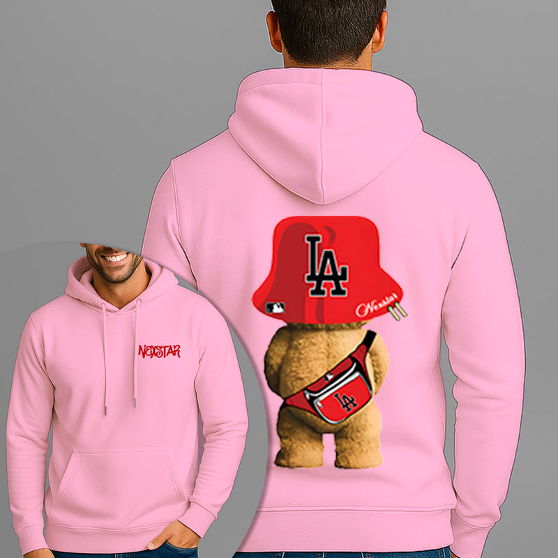 Moletom Canguru Estampado Ursinho LA Flanelado Algodão 75% e 25% Poliéster Nexstar