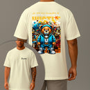 Camiseta Oversized Estampada Urso Hustle Algodão Premium Fio 30.1 Penteado Nexstar